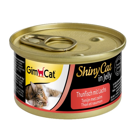 Вологий корм для котів Gimcat Adult Shiny Cat тунець і лосось, 70г - 2