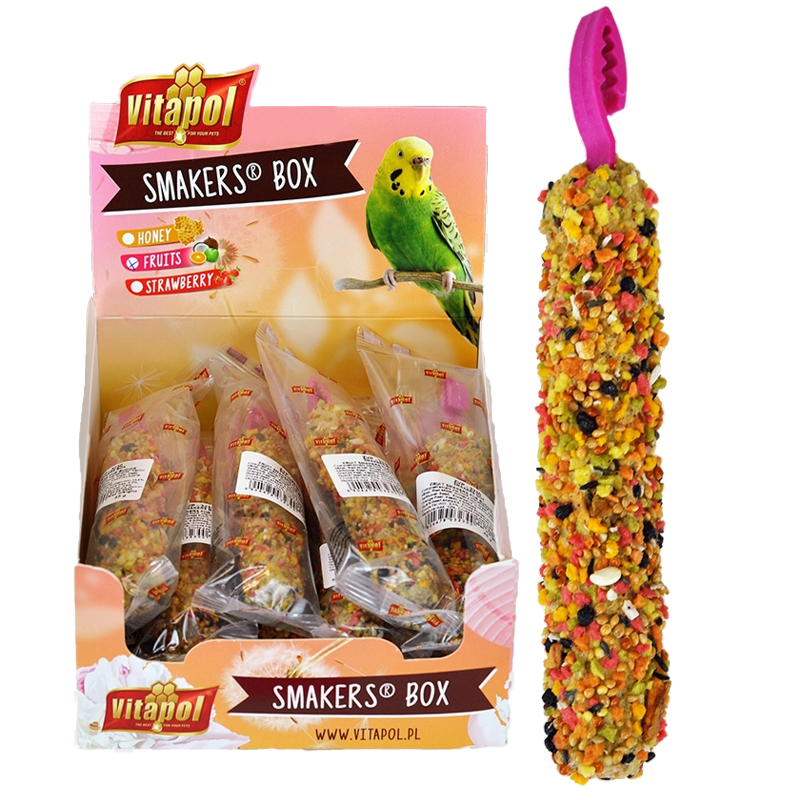 Корм для папугаев Vitapol Smakers Box со вкусом мёда, упаковка 12 шт - 1