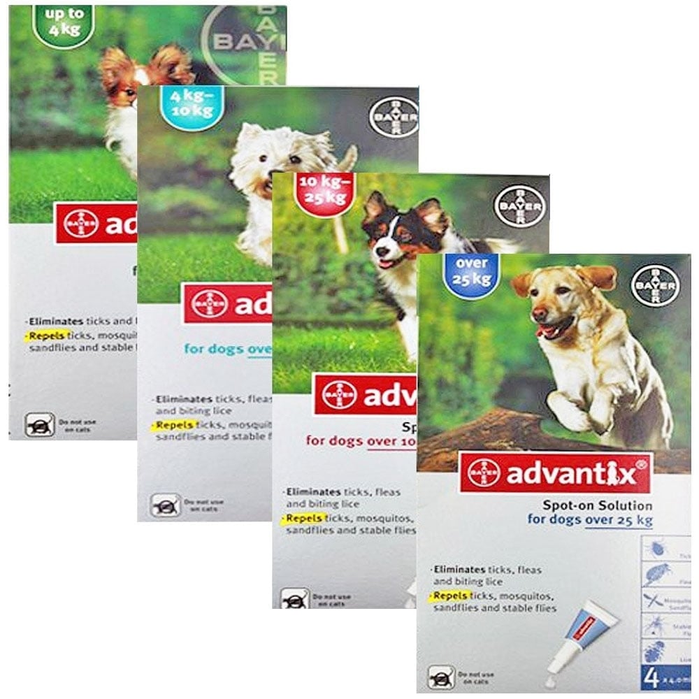 Краплі для собак вагою до 4кг Bayer Advantix від бліх і кліщів - 2