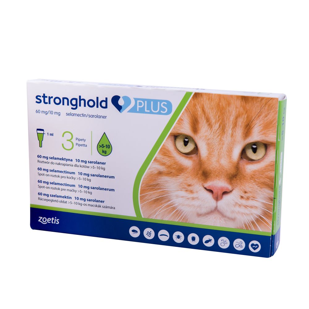 Краплі  для кішок вагою 5-10 кг  Zoetis Stronghold Plus від бліх - 3