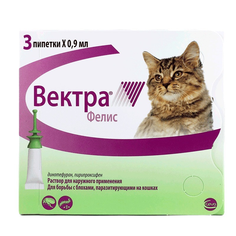 Краплі від бліх для котів Ceva Vectra Felis - 1