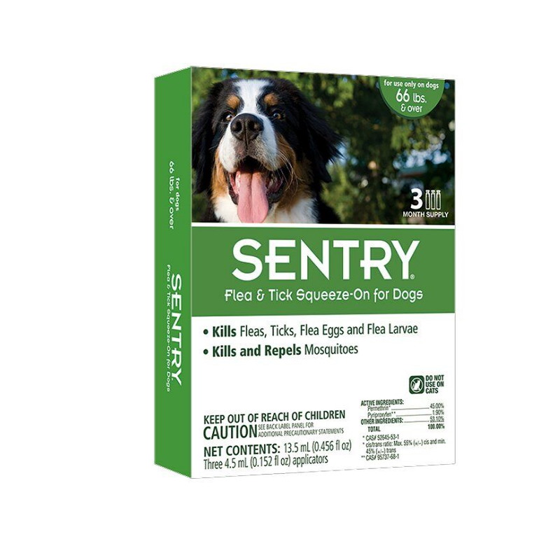 Краплі для собак вагою від 30кг  Sentry від бліх і кліщів, 4,5мл (ціна за піпетку) - 1