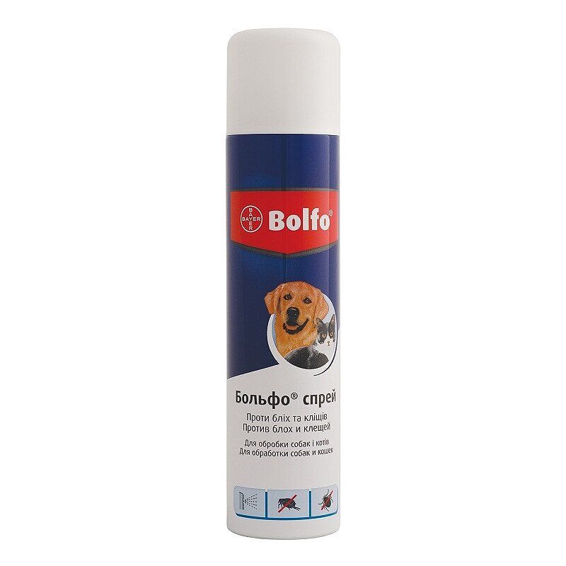 Спрей для кішок і собак Bayer Больфо від бліх і кліщів,  250мл - 1