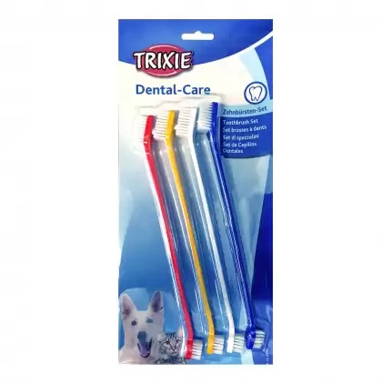 Набір зубних щіток для собак Trixie двостороння, 23см 4шт - 2