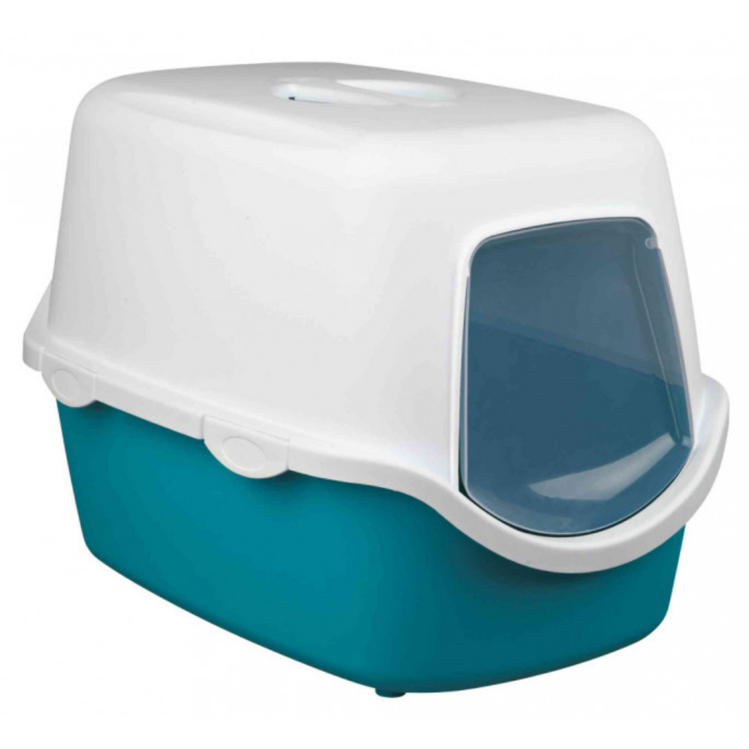 Туалет для котів Trixie Vico Litter Tray, аквамарин, 40см х 40см × 56см - 1
