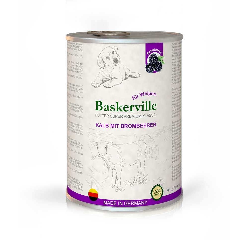 Вологий корм для цуценят Baskerville Super Premium Телятина і ожина - 2