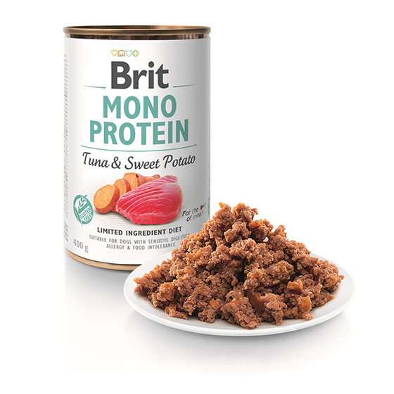 Вологий корм для собак Brit Mono Protein Tuna&Sweet Potato паштет з тунцем і картоплею, 400 - 4