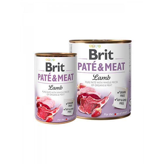 Вологий корм для собак Brit Pate&Meat Lamb з ягням, 400 гр - 3