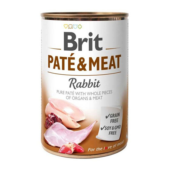 Вологий корм для собак Brit Pate&Meat Rabbit з кроликом, 400 гр - 2