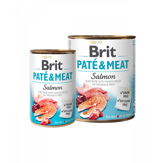 Вологий корм для собак Brit Pate&Meat Salmon з лососем, 400 гр - 4