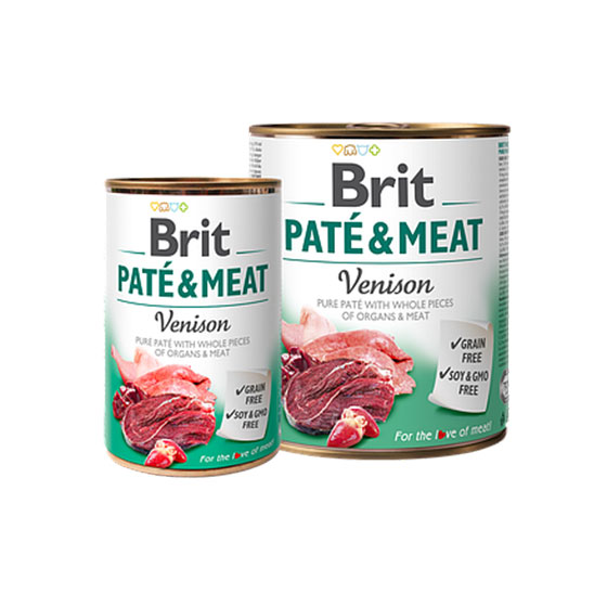 Вологий корм для собак Brit Pate&Meat Venison з олениною, 400 гр - 3