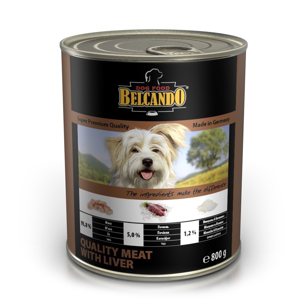 Вологий корм для собак Belcando Best Quality Meat With Liver мясо з печінкою - 1