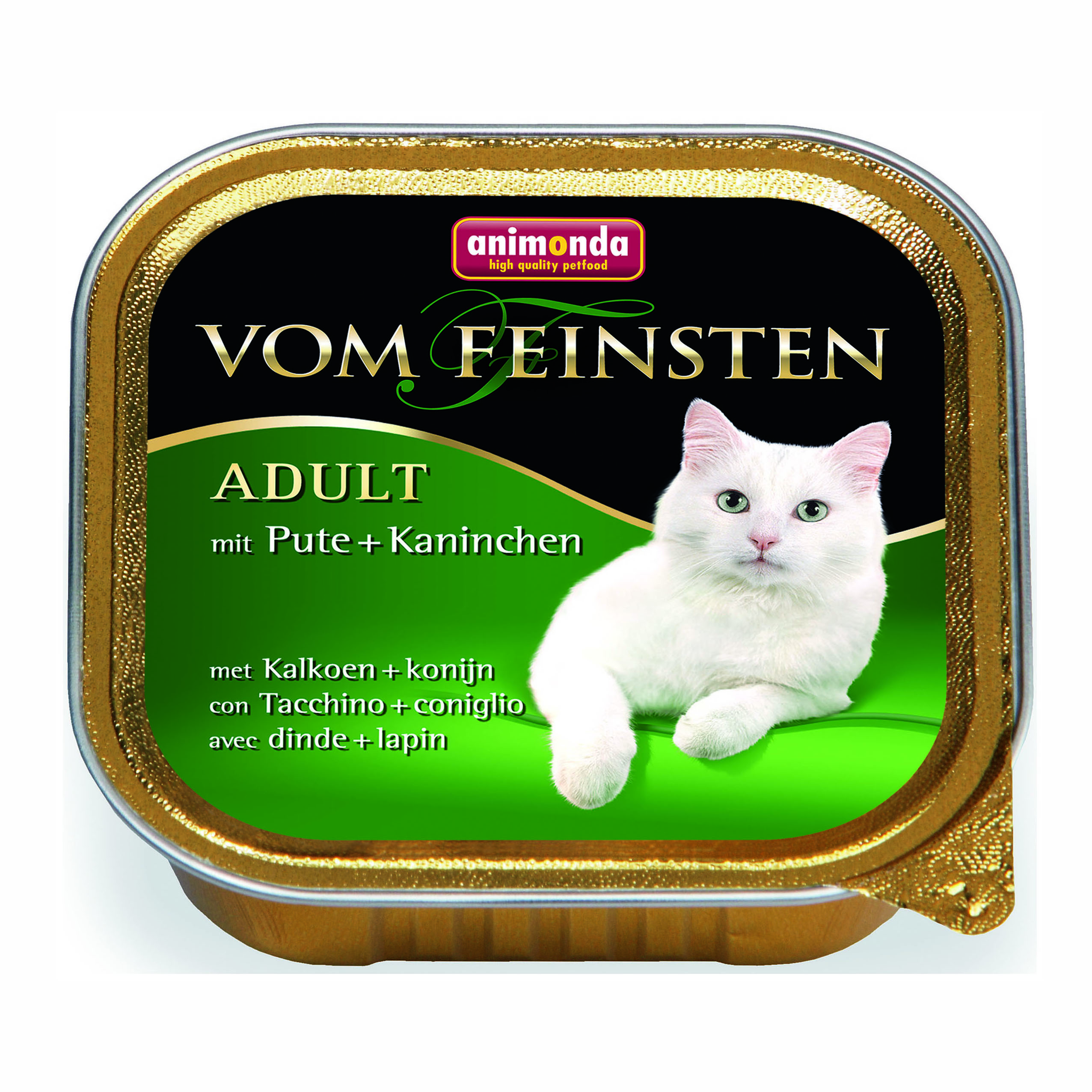 Вологий корм для котів Animonda Vom Feinsten Adult індичка-кролик 100г - 2