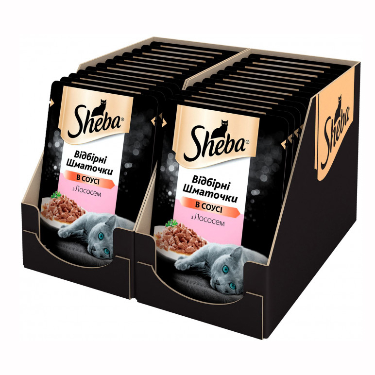 Вологий корм для котів Sheba Select Slices з лососем в соусі 85г - 2