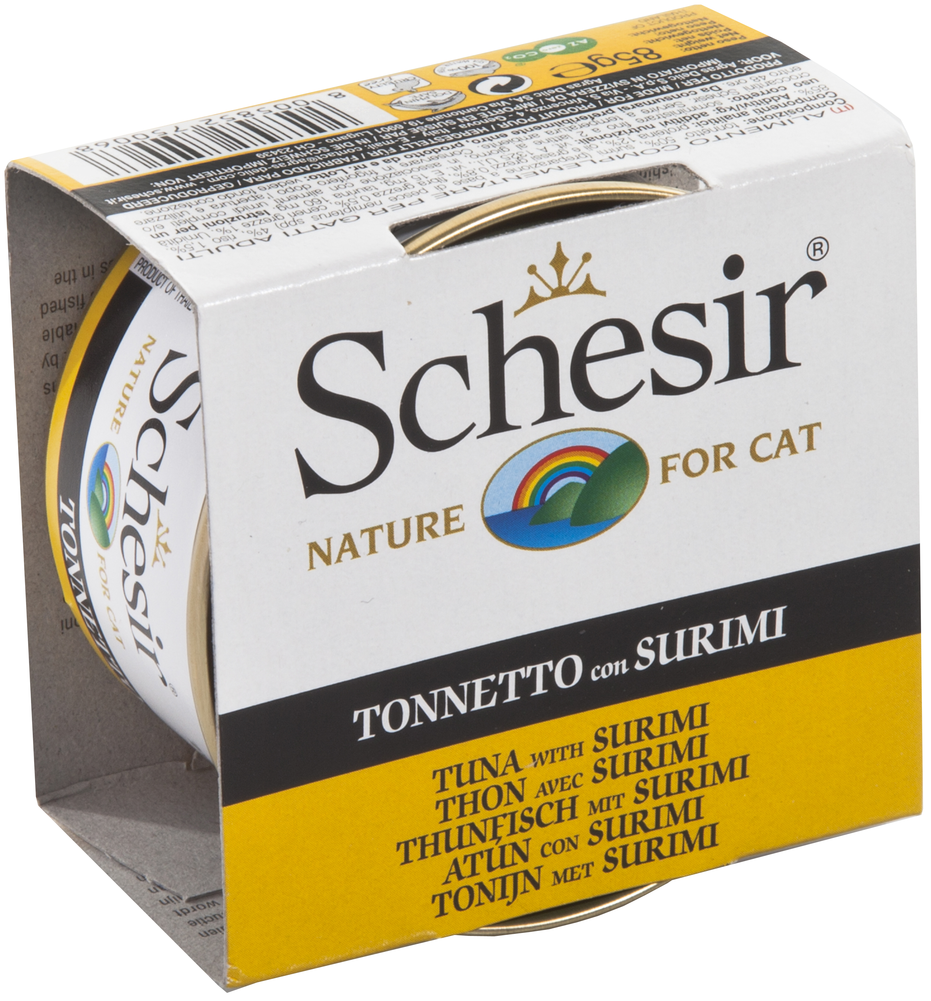 Вологий корм для котів Schesir Adult Cat Tuna Surimi, 85г - 2