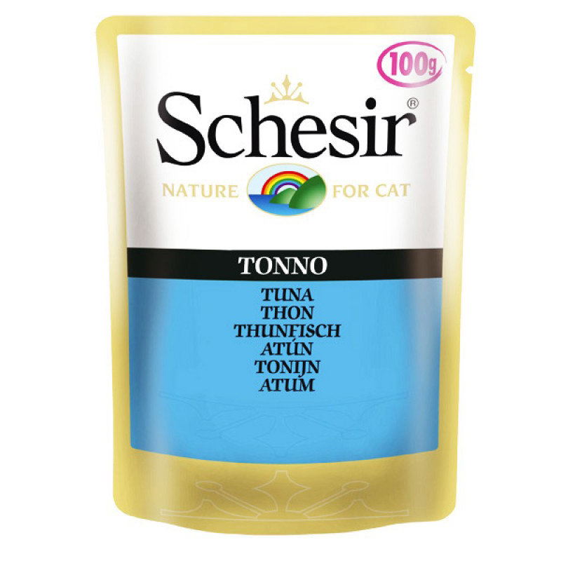 Вологий корм для котів Schesir Adult Cat Tuna, 85г - 1