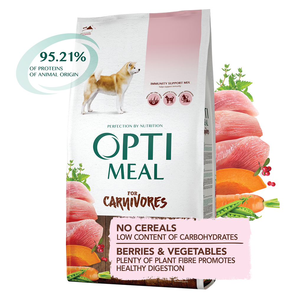 Сухий корм для собак Optimeal Adult Grain Free Carnivores Turkey&Vegetables - 2