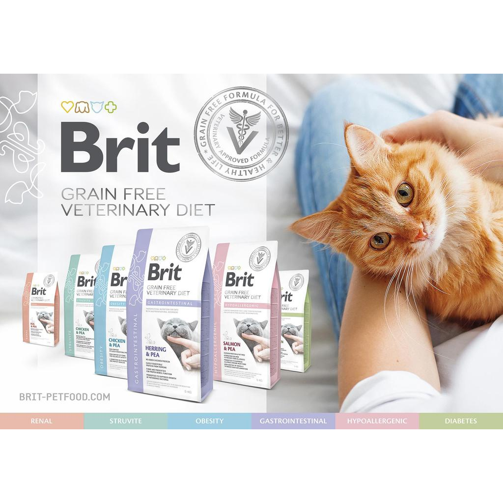 Лікувальний сухий корм для котів Brit VD Obesity Cat - 4