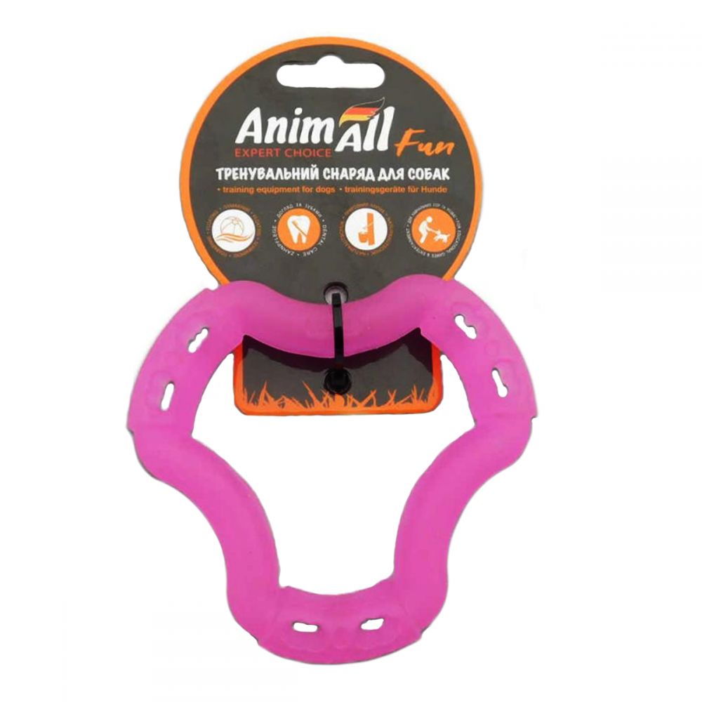 Іграшка для собак AnimAll Fun кільце 6 сторін, фіолетове, 12см - 1