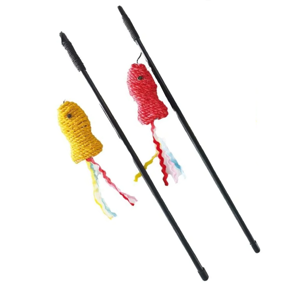 Іграшка-дразнилка для котів Croci рибка, сезаль, 40 см - 2