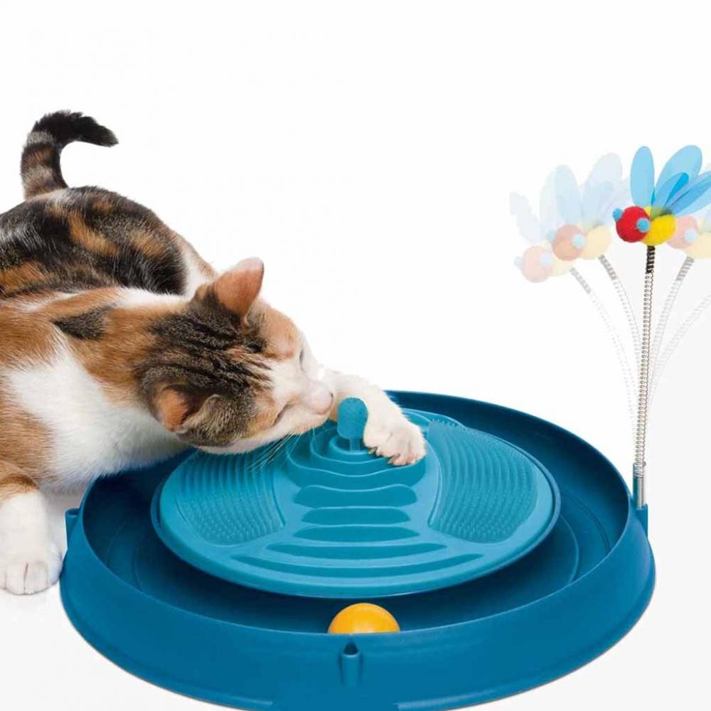 Іграшка для котів Catit 3in1 круглий лабіринт з кулькою і масажером - 2