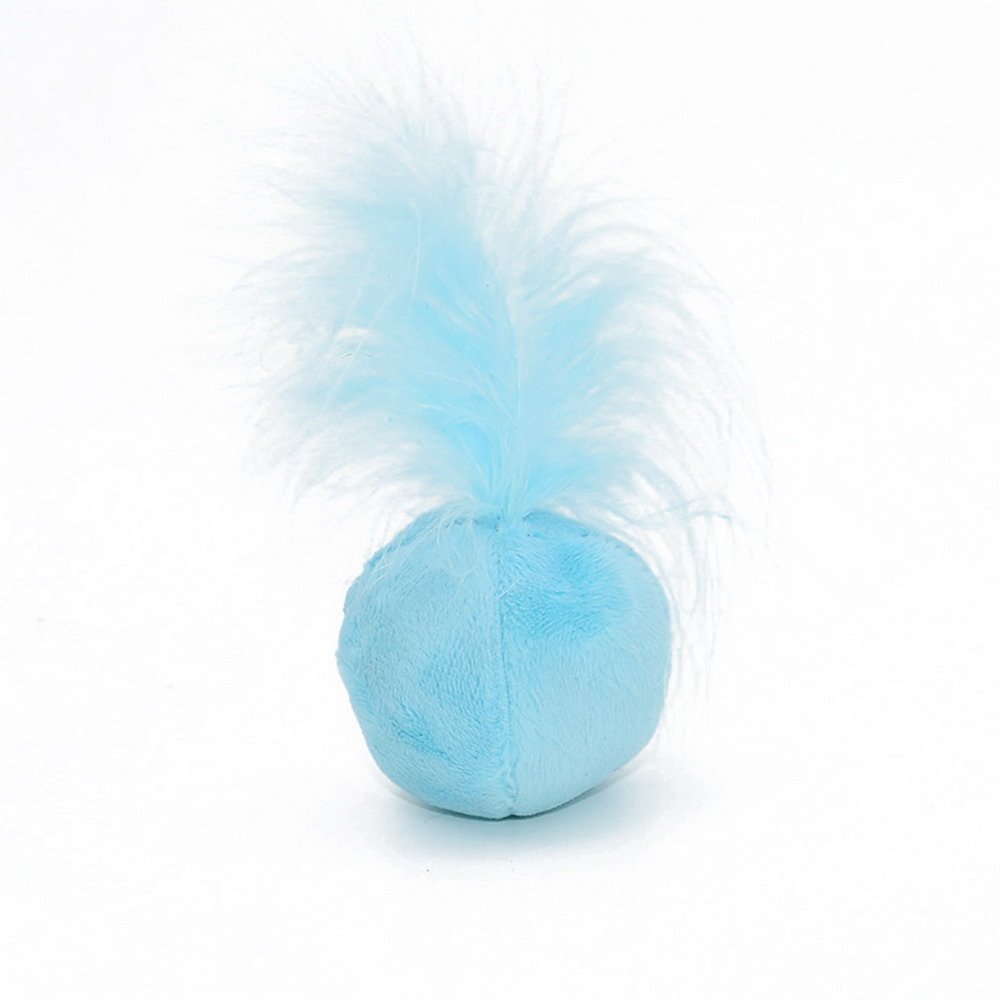Іграшка-мяч для котів Croci софт з пером, 6 см - 1