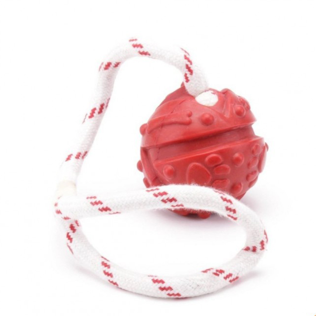 Іграшка-мяч для собак Trixie Ball on a Rope на канаті, 7*35см - 3