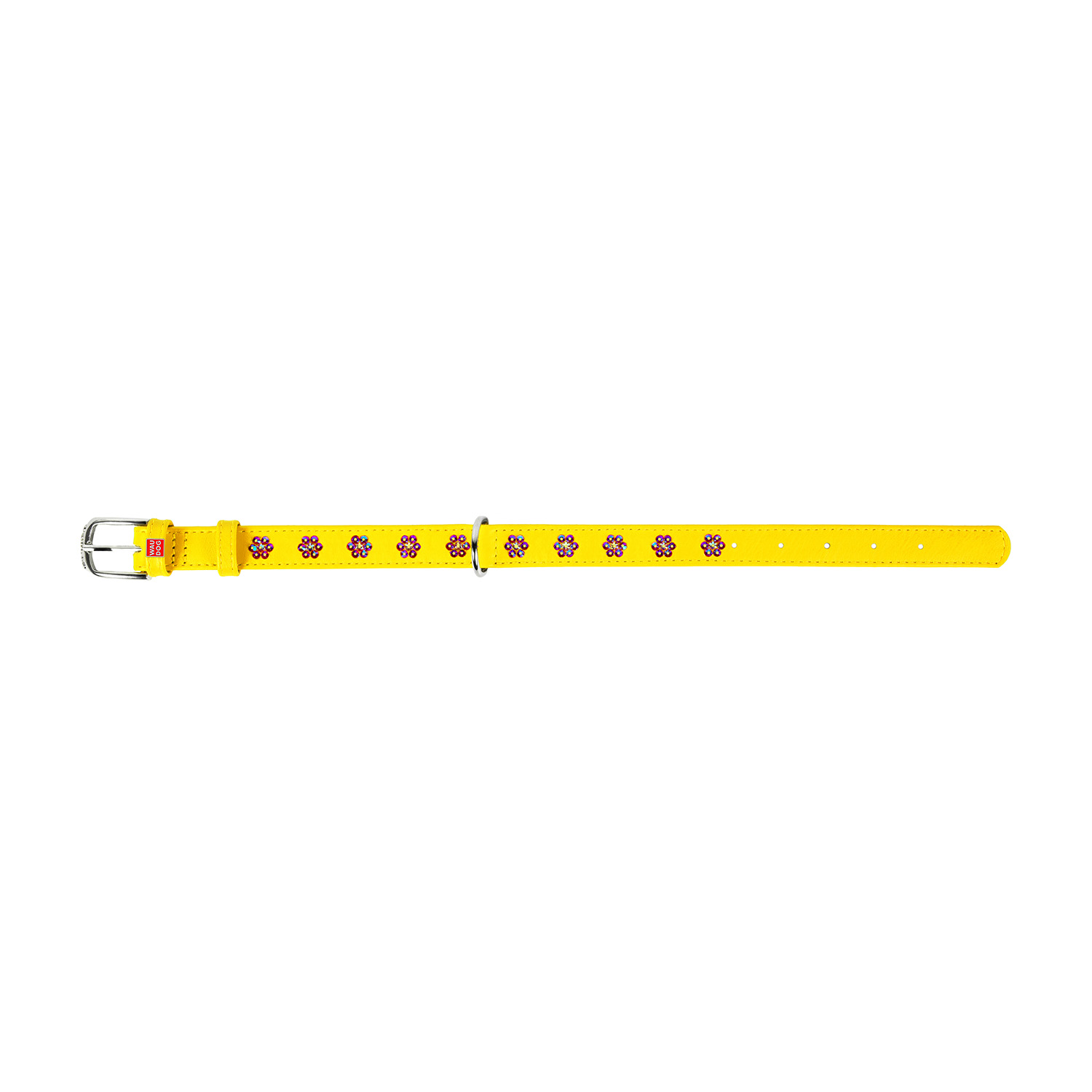 Нашийник для собак Collar Waudog Glamour жовтий зі стразами Квіточка - 3
