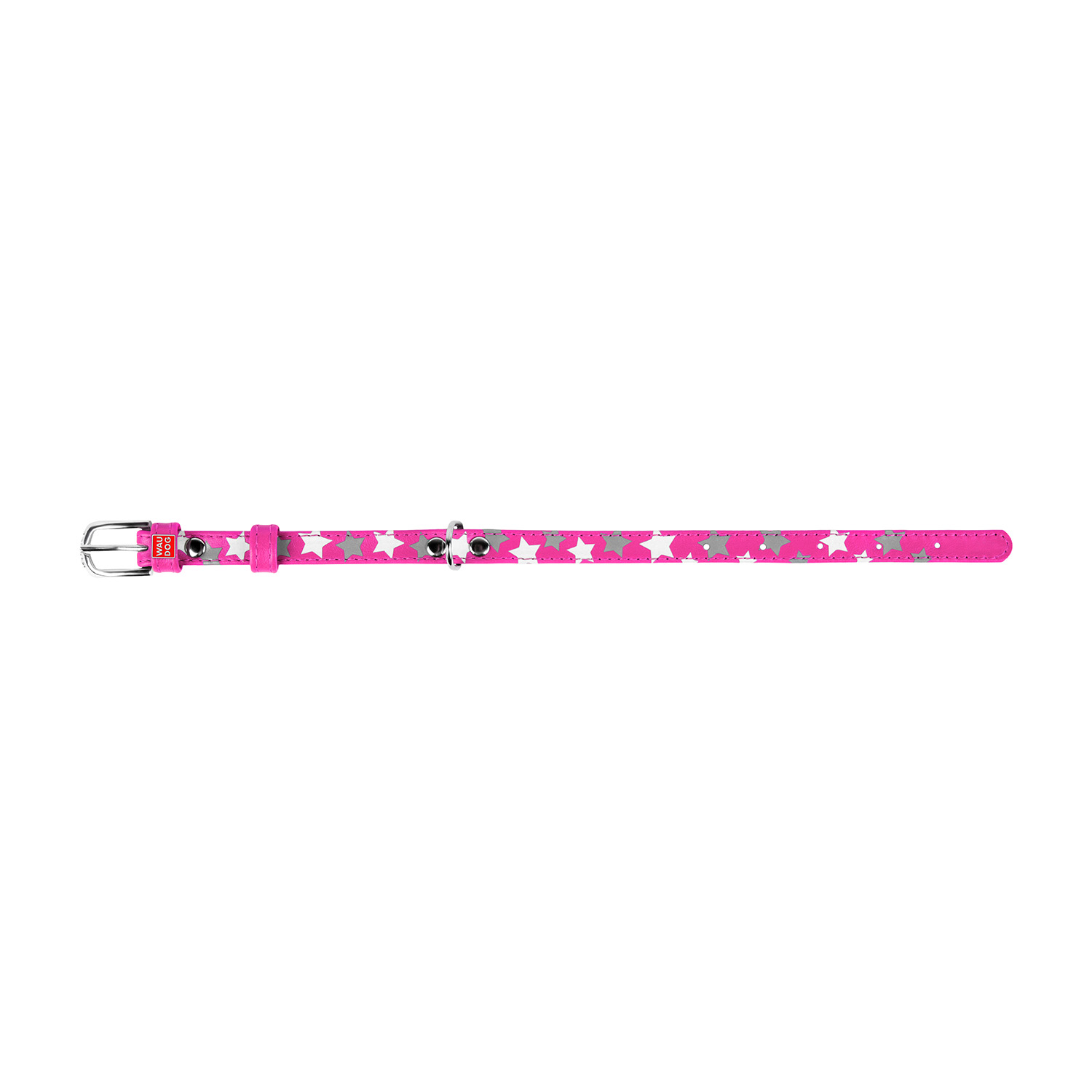 Нашийник для собак Collar Waudog Glamour з візерунком Зірочка, рожевий, 30-39см, 20мм - 3