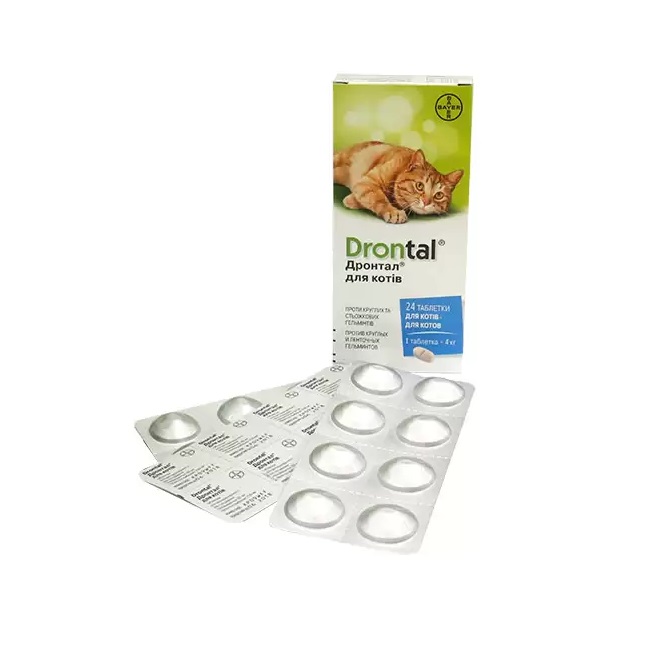 Таблетки для кішок Bayer Drontal для лікування і профілактики гельмінтозів - 2