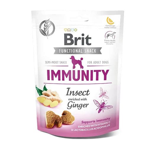 Функціональні ласощі для собак Brit Care Immunity комахи з імбиром 150г - 2