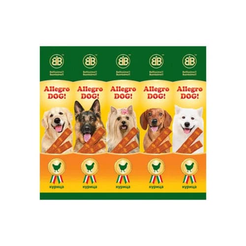 Ласощі для собак Аllegro Dog ковбаски з натуральної курятини, 5*10г - 2