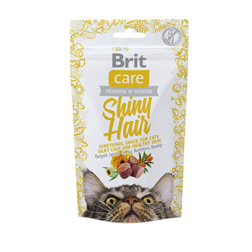 Ласощі для котів Brit Care Shiny Hair з лососем, 50 г - 2