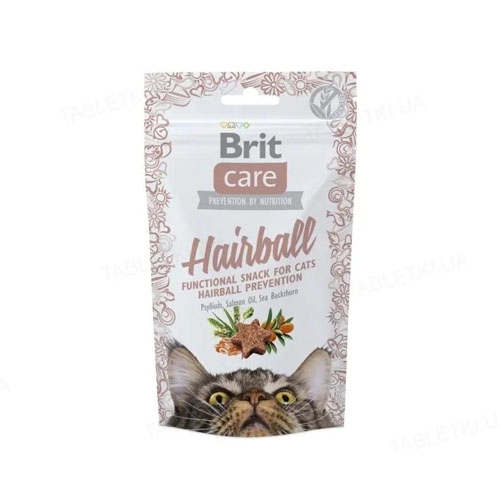 Ласощі для котів Brit Care Hairball з качкою, 50г - 2
