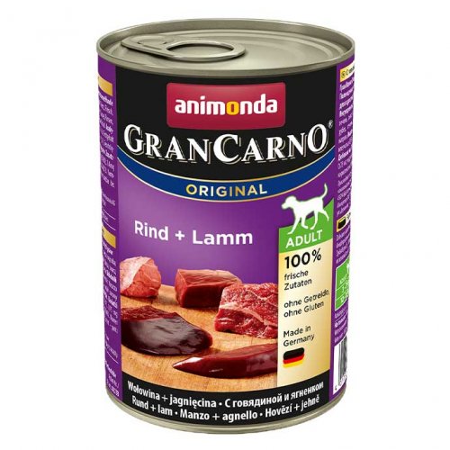 Вологий корм для собак Animonda Gran Carno Adult Original з яловичиною та ягням - 3