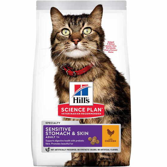Сухий корм для котів Hills SP Feline Adult Sensitive Stomach&Skin - 1