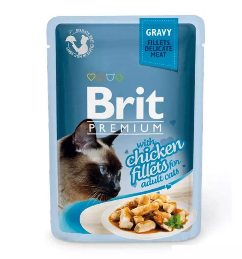 Вологий корм для кошенят Brit Premium з куркою 100г - 1