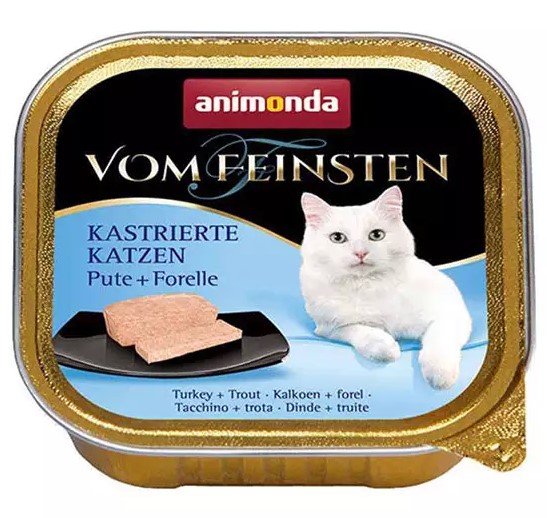 Вологий корм для котів Animonda Vom Feinsten Kastrierte Katzen з індичкою і фореллю 100г - 1