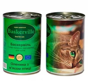 Вологий корм для котів Baskerville Оленина з мясом птиці - 1