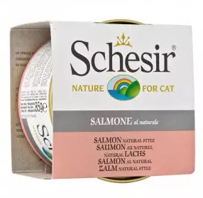 Вологий корм для котів Schesir Adult Cat Salmon Natural, 85г - 1