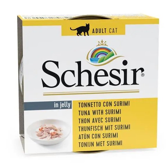Вологий корм для котів Schesir Adult Cat Tuna Surimi, 85г - 1