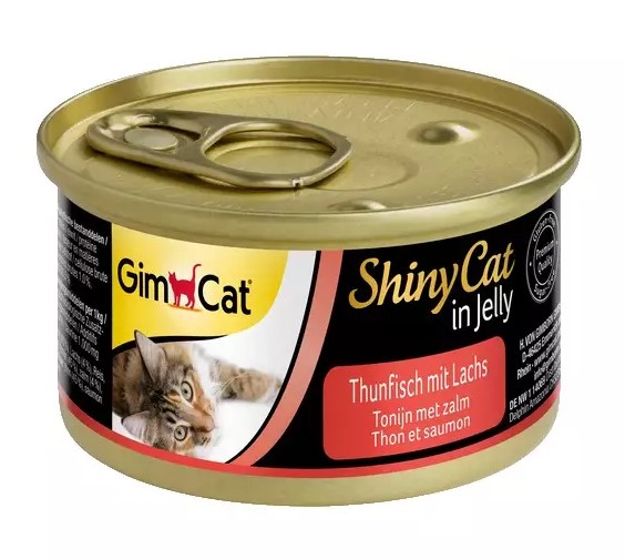 Вологий корм для котів Gimcat Adult Shiny Cat тунець і лосось, 70г - 1