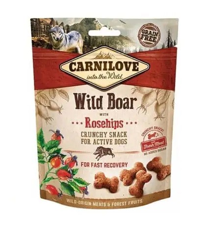 Ласощі для собак Carnilove Dog Crunchy Snack Wild Boar&Rosehips дикий кабан и шиповник, 200г - 1