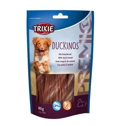 Ласощі для собак Trixie Premio Duckinos з качиними грудками, 80г - 1