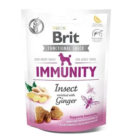 Функціональні ласощі для собак Brit Care Immunity комахи з імбиром 150г - 1