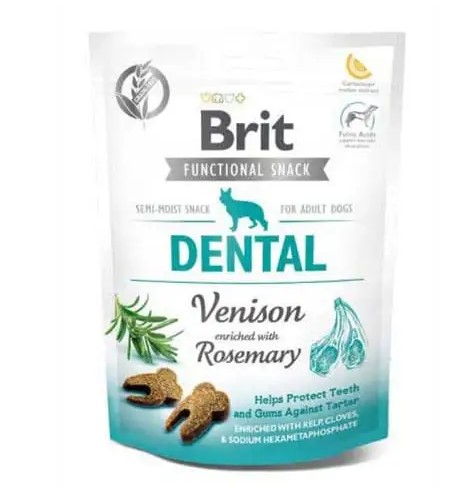 Ласощі для собак Brit Care Dog Functional Snack Dental Venison оленина з розмарином, 150г - 1