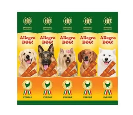 Ласощі для собак Аllegro Dog ковбаски з натуральної курятини, 5*10г - 1