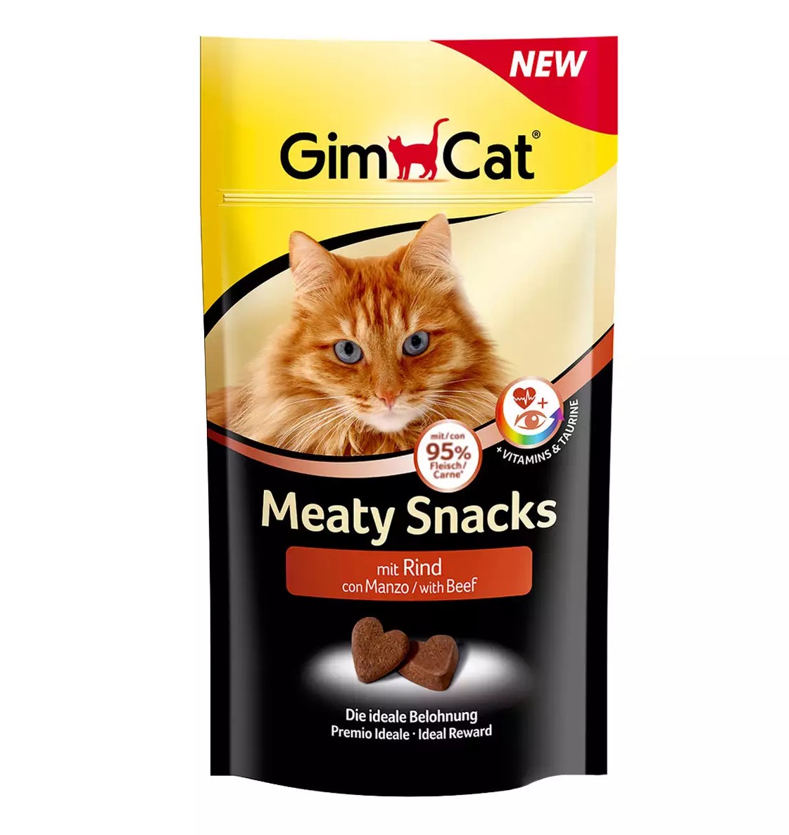 Ласощі Gimcat Meaty Snacks з яловичиною - 1