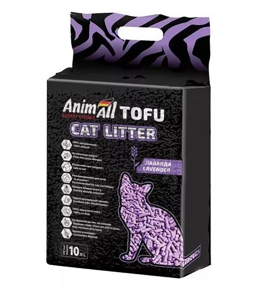 Наповнювач для котячого туалету AnimAll Tofu соєвий з ароматом лаванди - 1