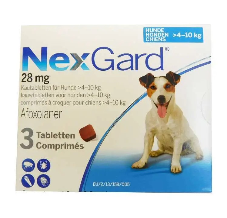 Таблетки для собак вагою 4-10кг Merial NexGard від бліх і кліщів - 1